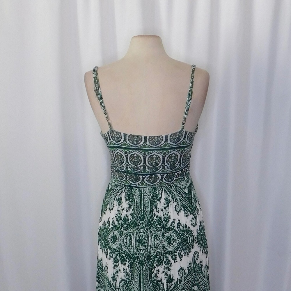 Anthropologie MOULINETTE SOEURS Brisbane Green Paisley Maxi Dress Knit Medium - Picture 11 of 16